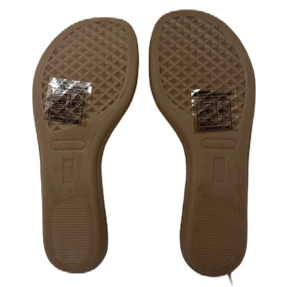 Aerosoles Gylian White Leather Upper and Memory foam Insoles Thong‎ Sandals - Picture 3 of 3